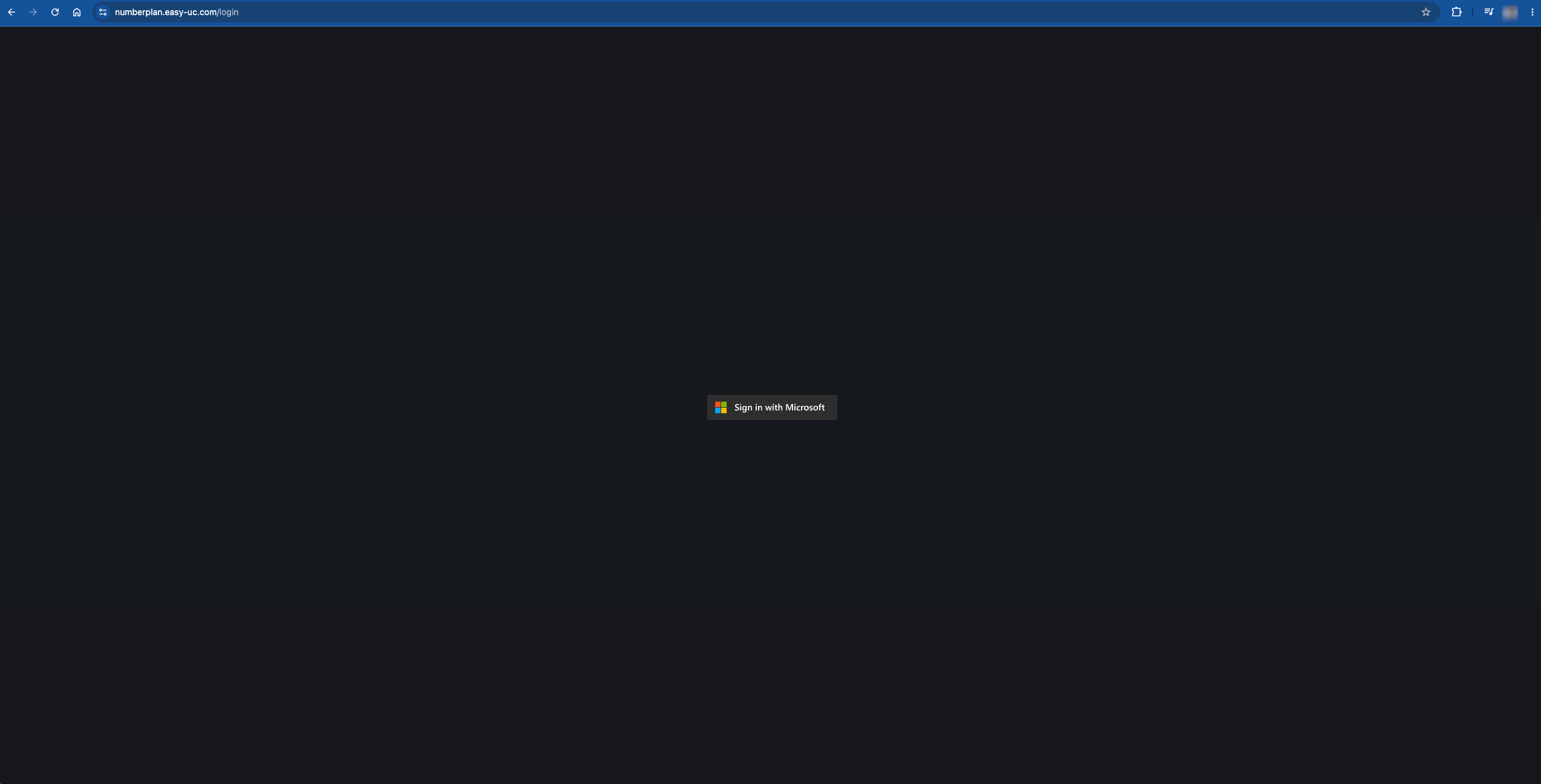 Login-Bildschirm mit Sign in with Microsoft